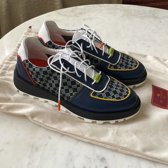 Etro mens sneakers size 44 eu - Picture 3 of 10